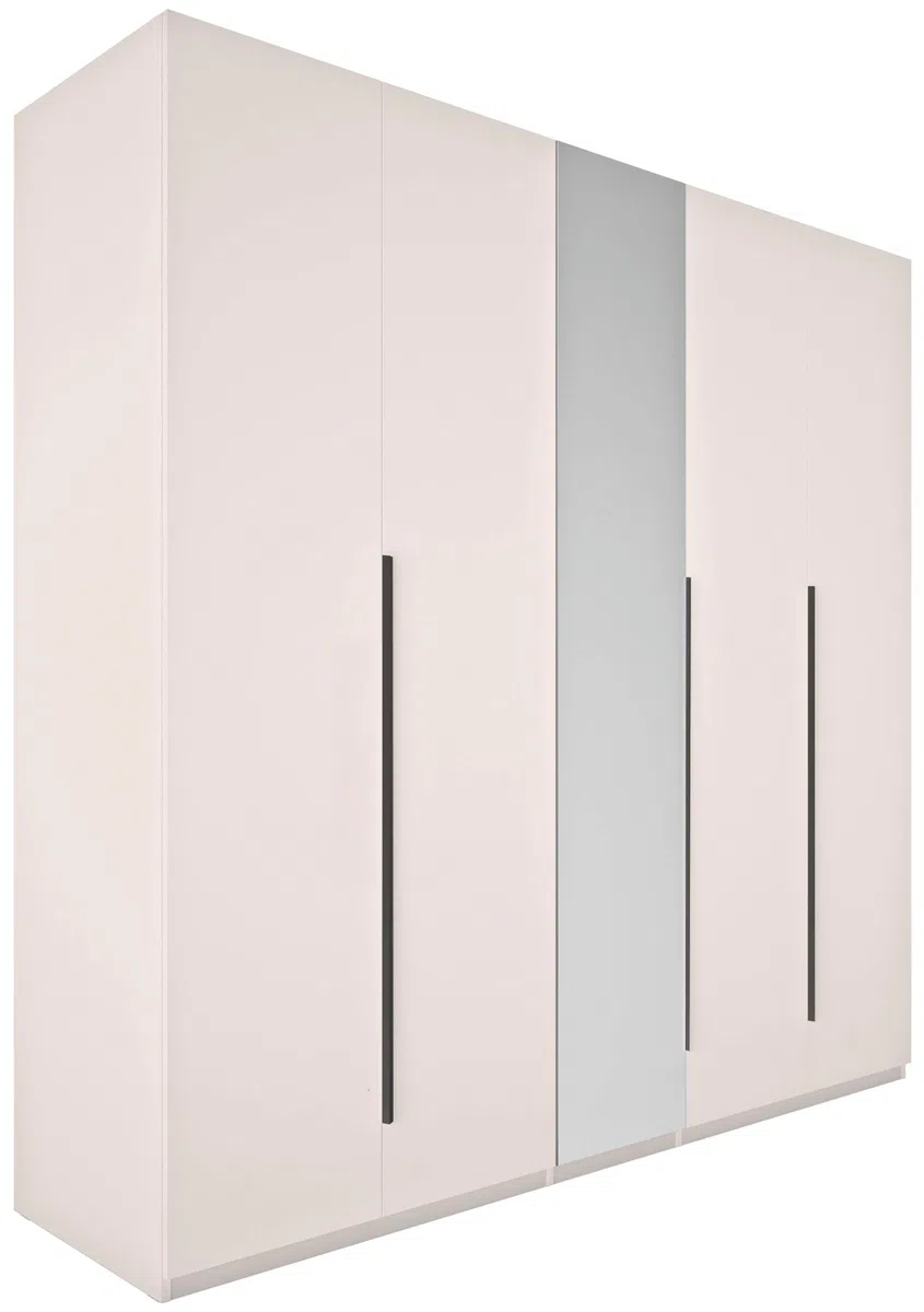 Composad Chambre complète de la Ligne Favorita, Ensemble de 6 Meubles avec 1 lit Double, 1 Armoire 5 Portes, 2 commodes et 2 Tables de Chevet, Gris Cachemire Topmat, fabriqué en Italie