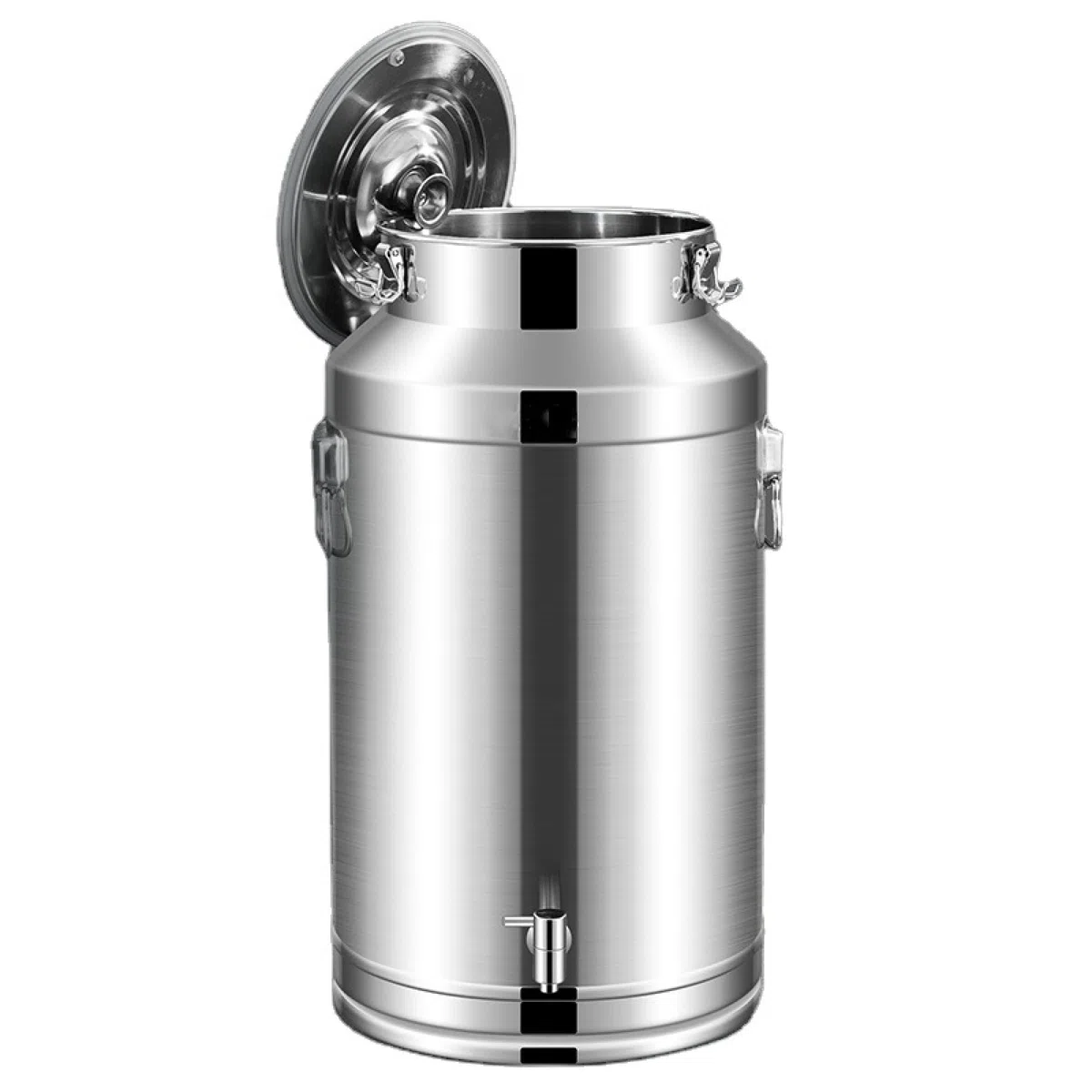 Boîte de transport de lait en acier inoxydable – Seau à lait de 5 L/9 L/14 L avec robinet pour eau, vin, thé – Récipient liquide durable pour la maison et la ferme