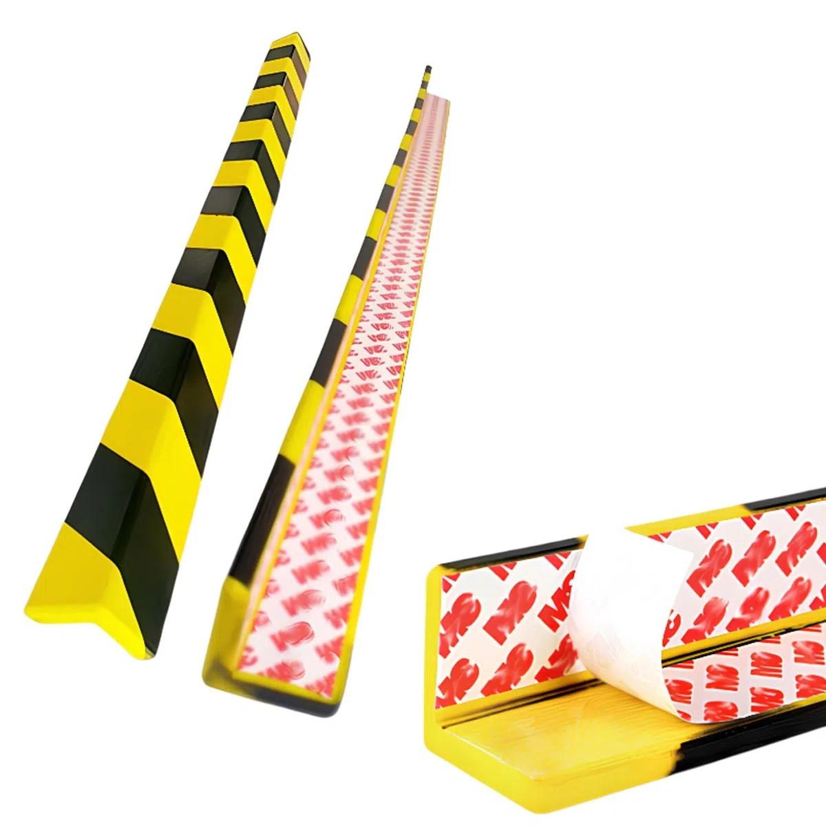 Protection d'angle en Mousse en Forme De L De 39 Po, Rayures Jaunes Noires