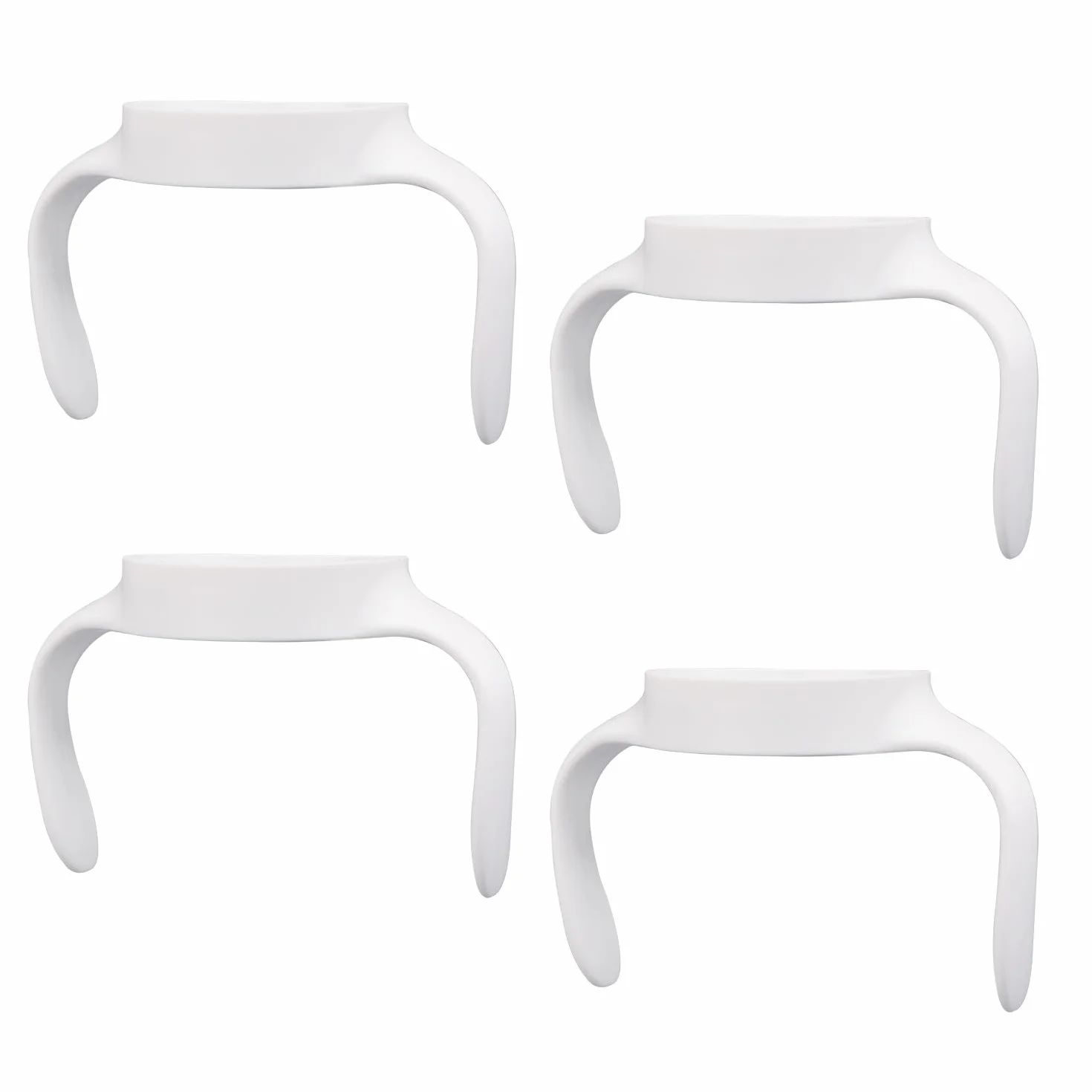 BOXOB 4pcs Poignées de Biberon pour Mam, Support de Biberon Ergonomique Prise Facile Antidérapante Idéal pour Soutenir Les Bébés dans leur Transition vers l'Indépendance Boire (Blanc)