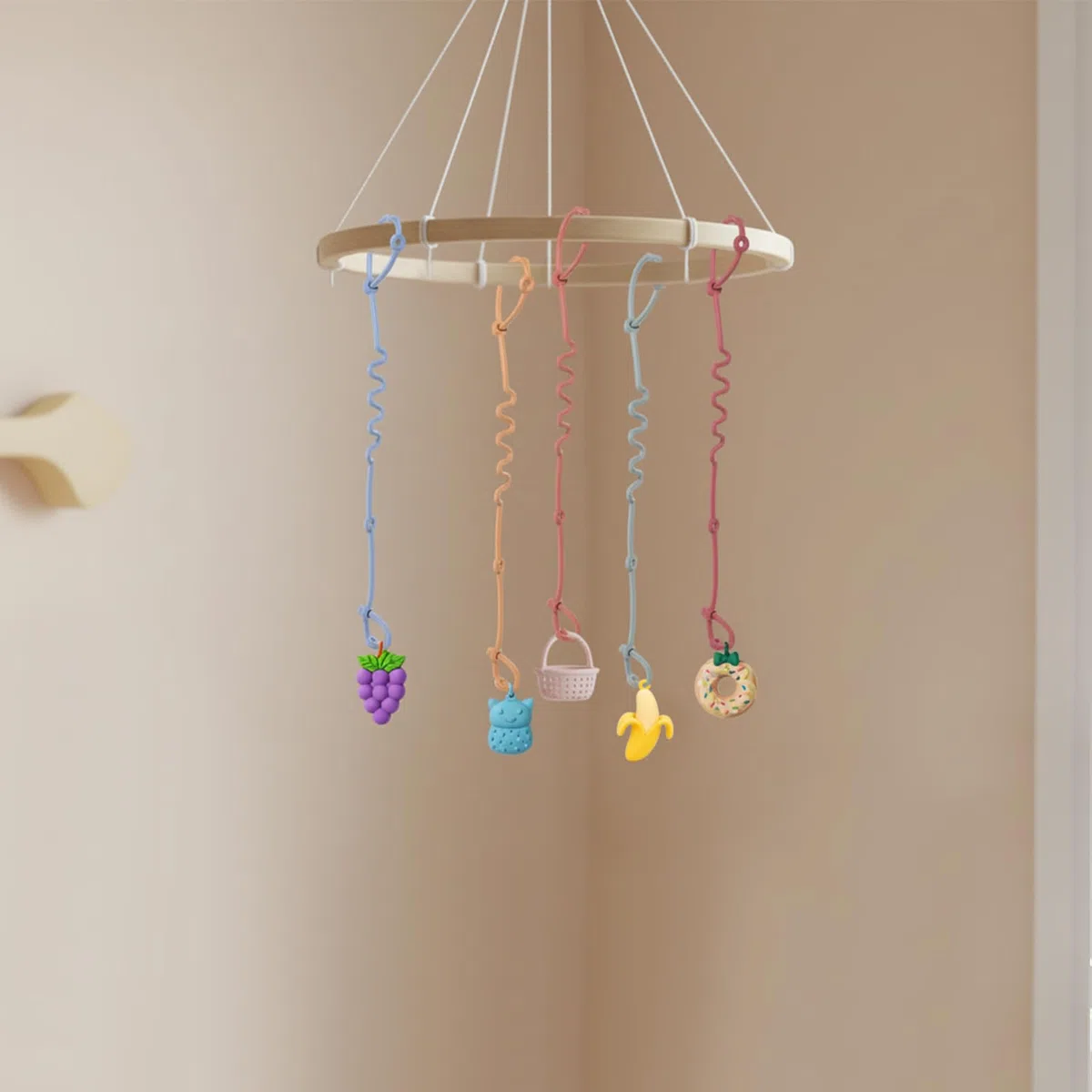 Lot de 5 sangles de sécurité en silicone pour jouets, gobelets, sangles réglables pour poussette, chaise haute, siège auto, porte-bébé, chaise haute
