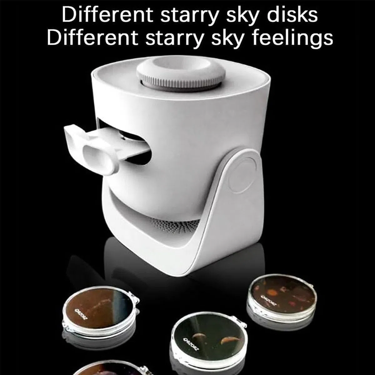 Veilleuse Galaxie, Projecteur Ciel Étoilé LED avec 6 Disques d'Étoiles, Portée de Projection de 2,8 m et Zone de Projection de 12 m², Idéal pour décorer fêtes, anniversaires, réunions de famille et