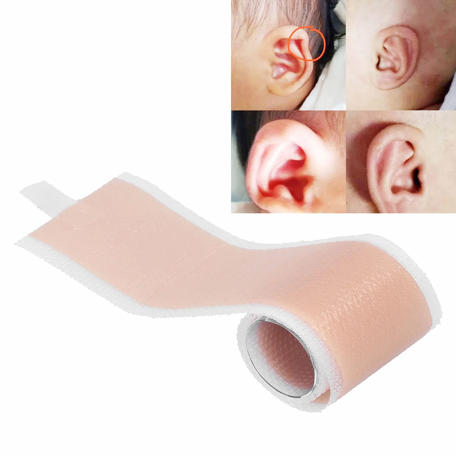Correcteur d'oreille pour bébé, 4 x 50 cm, en silicone, pour nouveau-né, correcteur d'oreille, autocollant pour bébé, enfant, protubérance, 50 cm