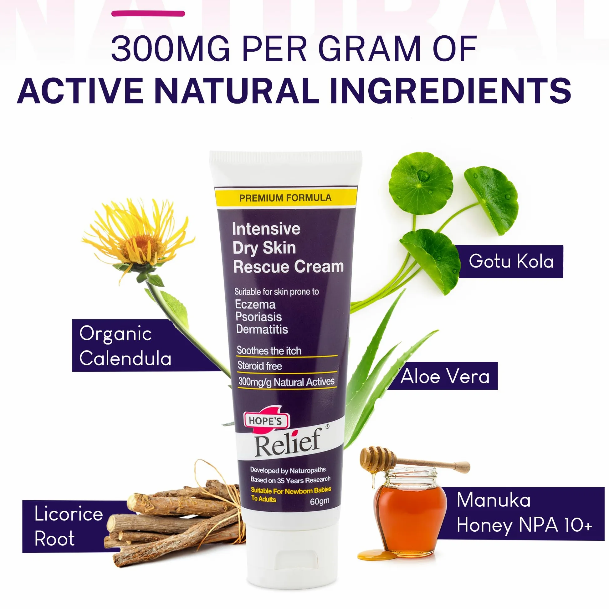 Hopes Relief Lot de 6 crèmes de sauvetage intensif pour la peau 60 g