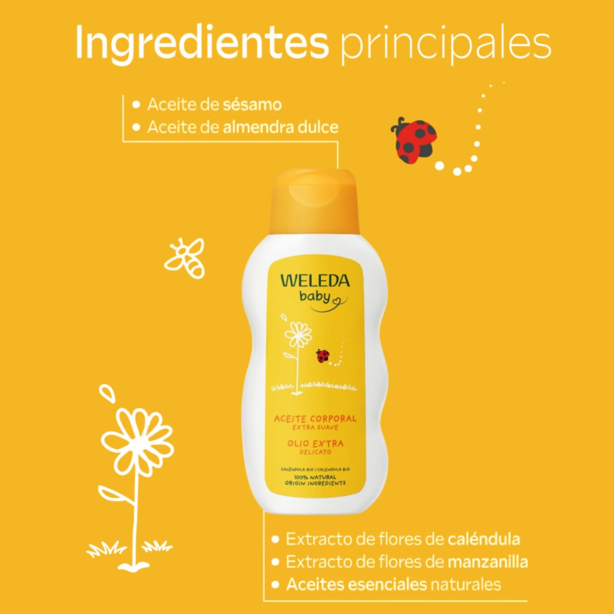 WELEDA Huile de Massage Douceur 200 ml Bio Vegan