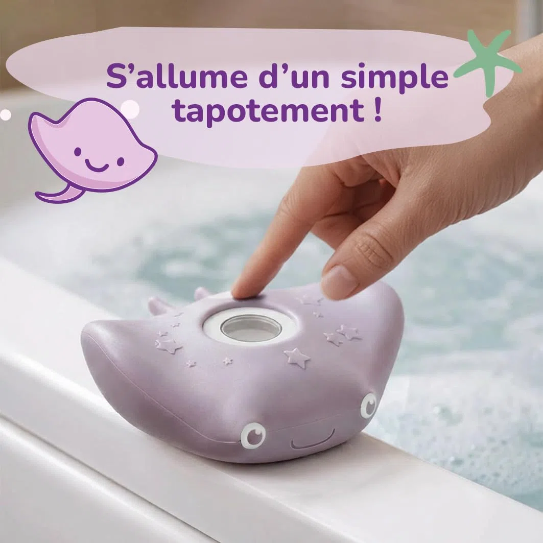 MEDICAID - Thermomètre de Bain Digital Bébé - Coloris Aléatoire Bleu ou Mauve - Jouet Flottant pour Enfants dès la Naissance - Lavable - Résultat Instantané - Garanti 2 Ans