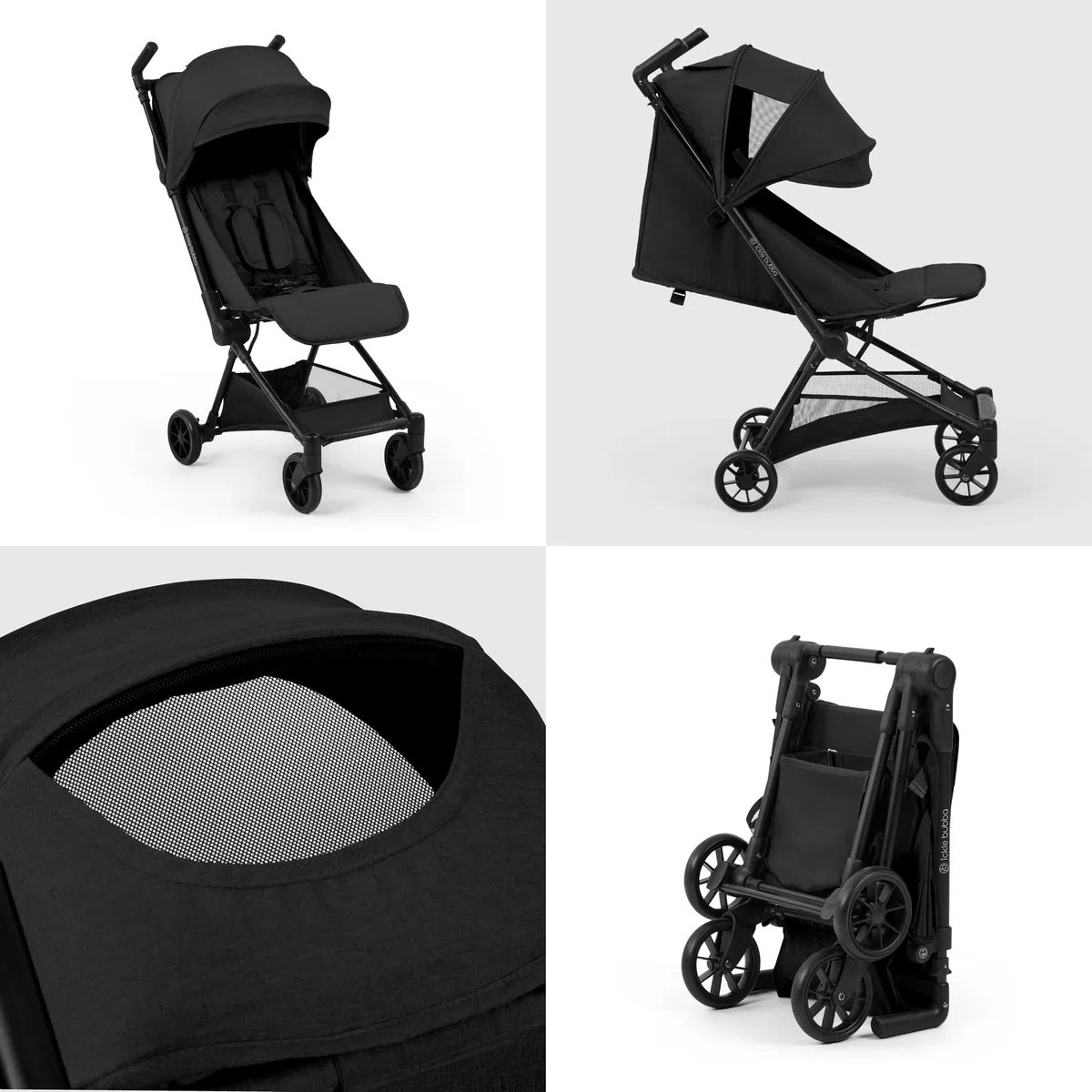 Ickle Bubba Pisces Poussette ultra compacte – Poussette de voyage légère de la naissance à 22 kg, poussette facile à plier avec inclinaison, pare-soleil UPF 50+, repose-mollet réglable et panneau de