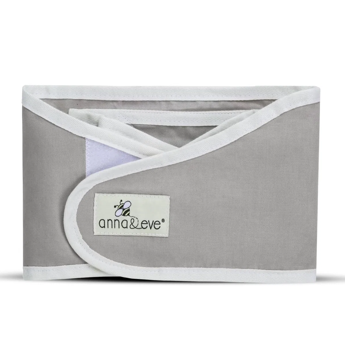 Anna & Eve Lange pour Nouveau-nés et Nourrissons – 100% Coton – Pas de surchauffe – Bras d'origine Uniquement – Lange réglable de Petite Taille, Convient pour Poitrine de 34,3 cm à 43,2 cm – Gris