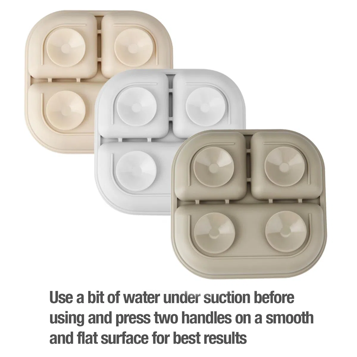 PandaEar Assiettes à Suction pour Bébé, Ensemble de 3 Assiettes en Silicone & Cuillères pour Bébés Tout-Petits Nourrissons Enfants, Assiette Divisée à Suction pour Tout-Petit (Gris/Brun/Crémeux)