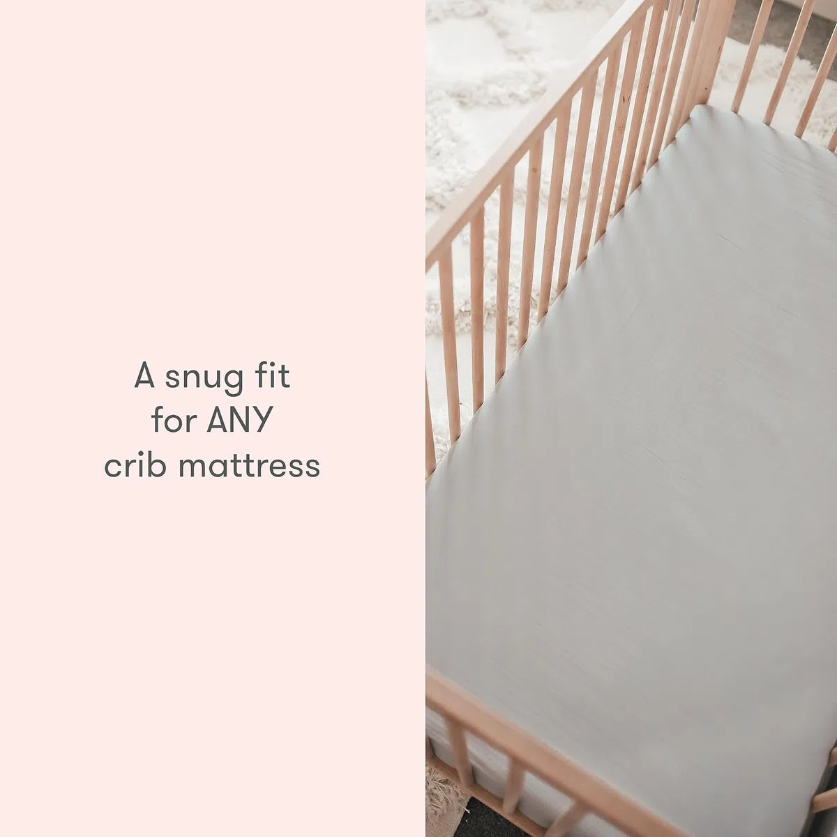 Newton Baby Lot de 2 draps-housses bio pour berceau – 100 % respirants et ultra doux, 100 % mousseline de coton biologique, sauge, convient à tous les berceaux standard