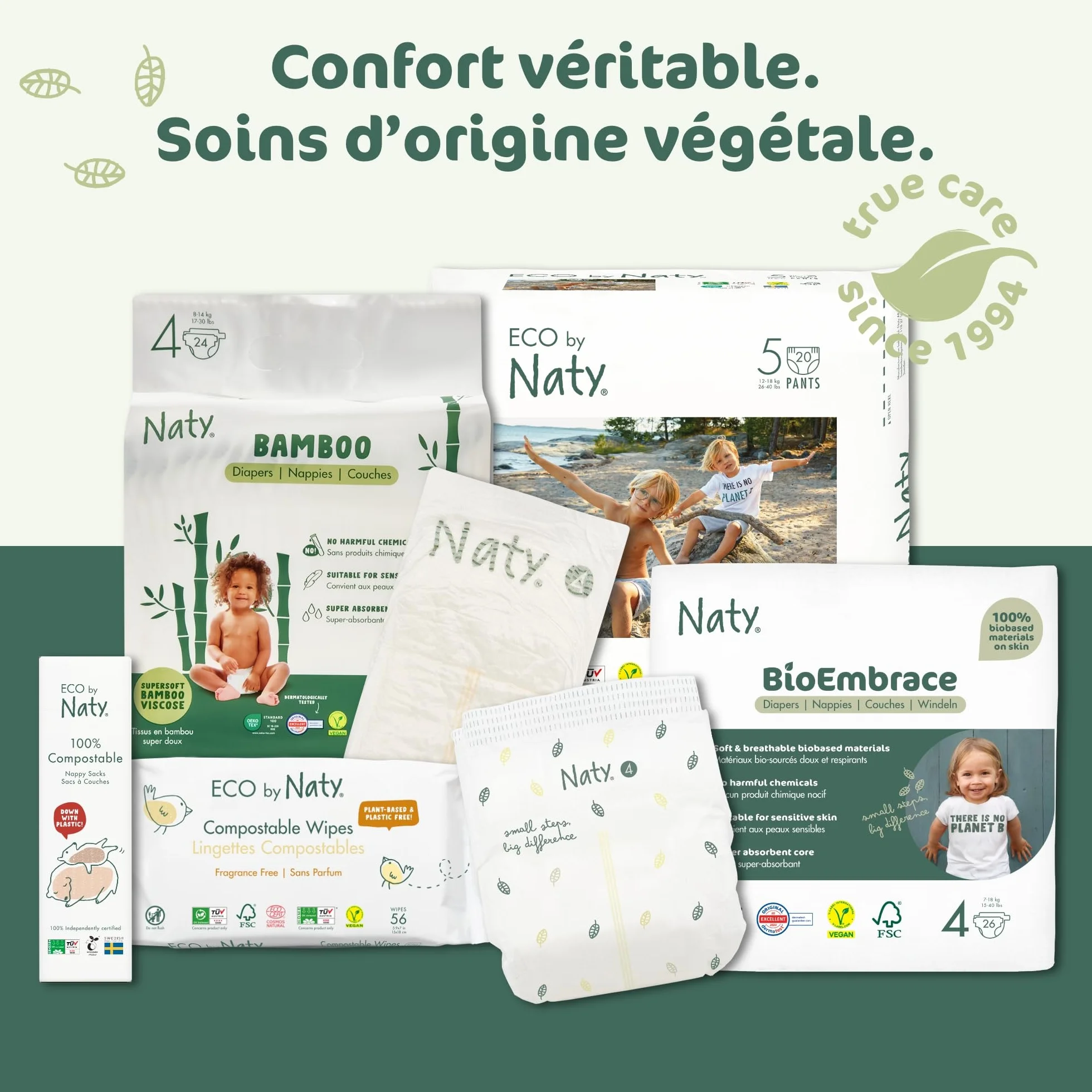 Naty Mousse de Bain Bébé 240 ml – Non irritant pour les yeux, Sans Parfum, 98% d’Origine Naturelle, Vegan, Certifiée COSMOS Natural, Pour Peaux Sensibles, Sans SLS/SLES, Flacon Recyclé