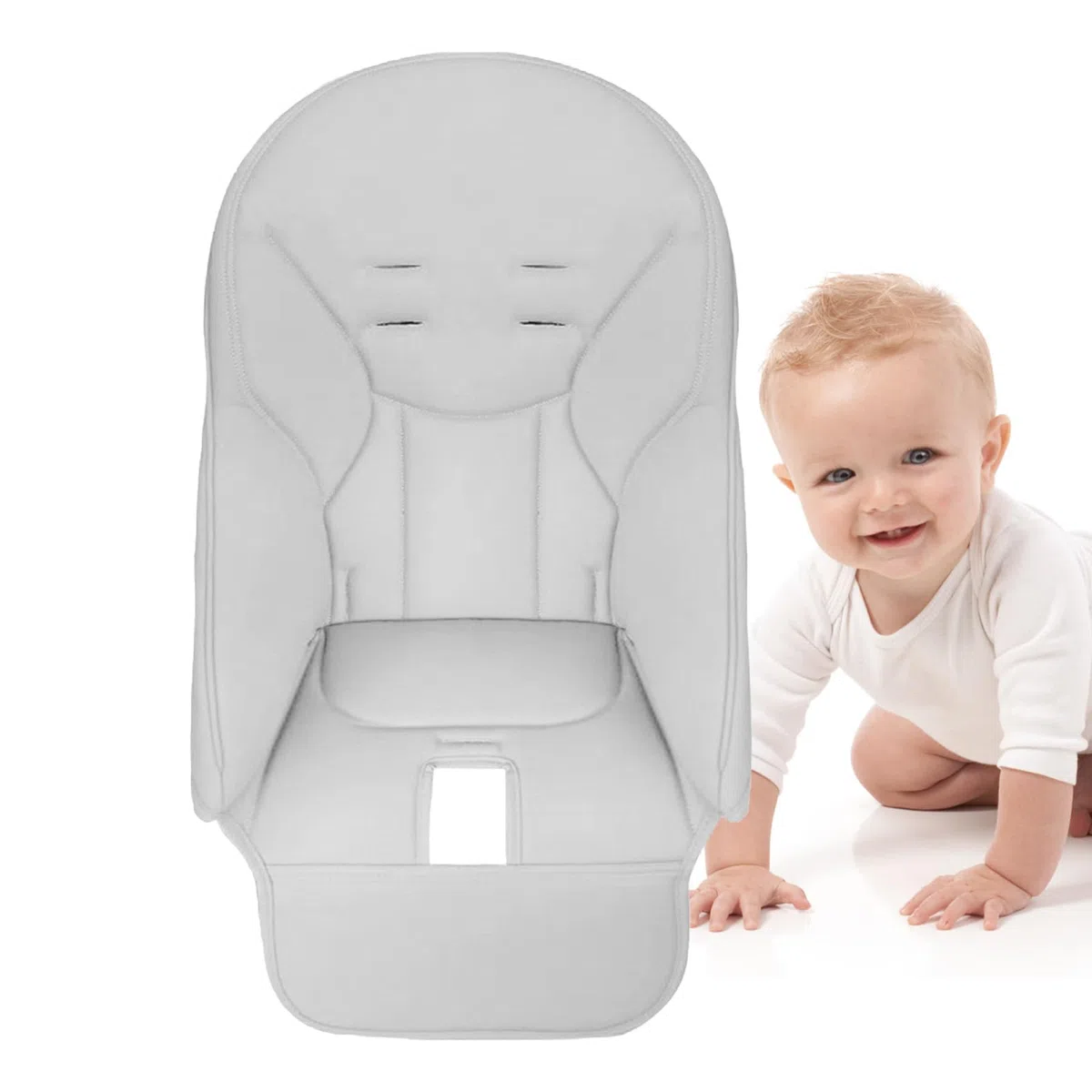 Housse de chaise haute pour enfant, coussin de chaise haute pour enfant - Housse de rembourrage confortable en cuir PU pour siège d'alimentation | Siège rembourré de pour fils