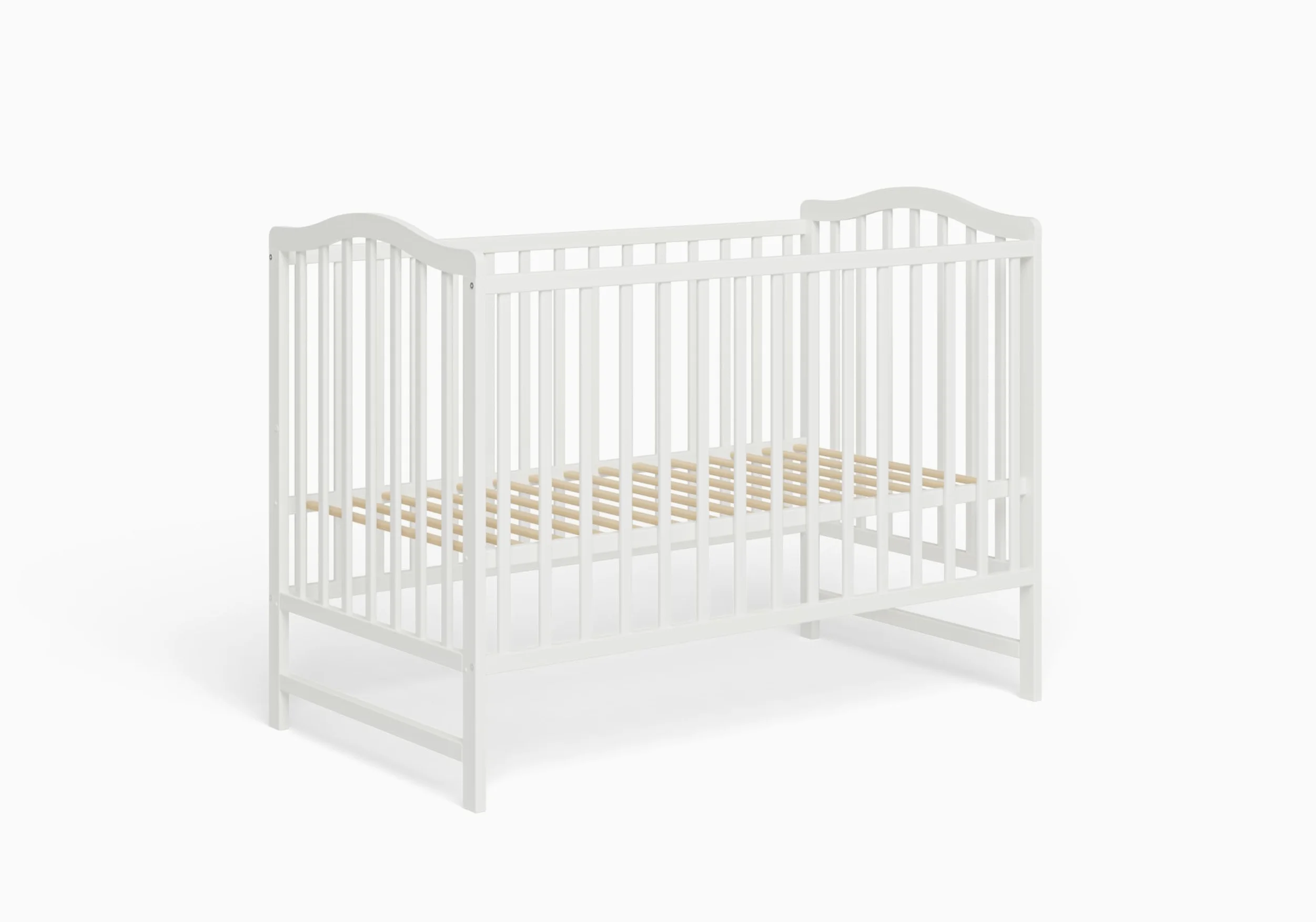 MS FACTORY Lit Enfant Paris 120x60 cm – Lit bébé réglable en Hauteur en Bois Massif – Lit à barreaux avec Vernis à Base d'eau sécurisé – Lit évolutif avec barreaux Amovibles