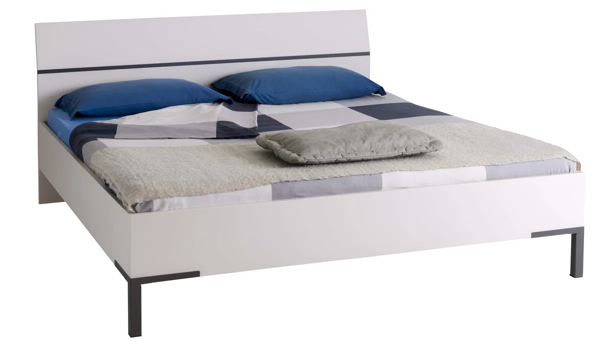 Composad Chambre complète de la Ligne Favorita, Ensemble de 6 Meubles avec 1 lit Double, 1 Armoire 5 Portes, 2 commodes et 2 Tables de Chevet, Gris Cachemire Topmat, fabriqué en Italie