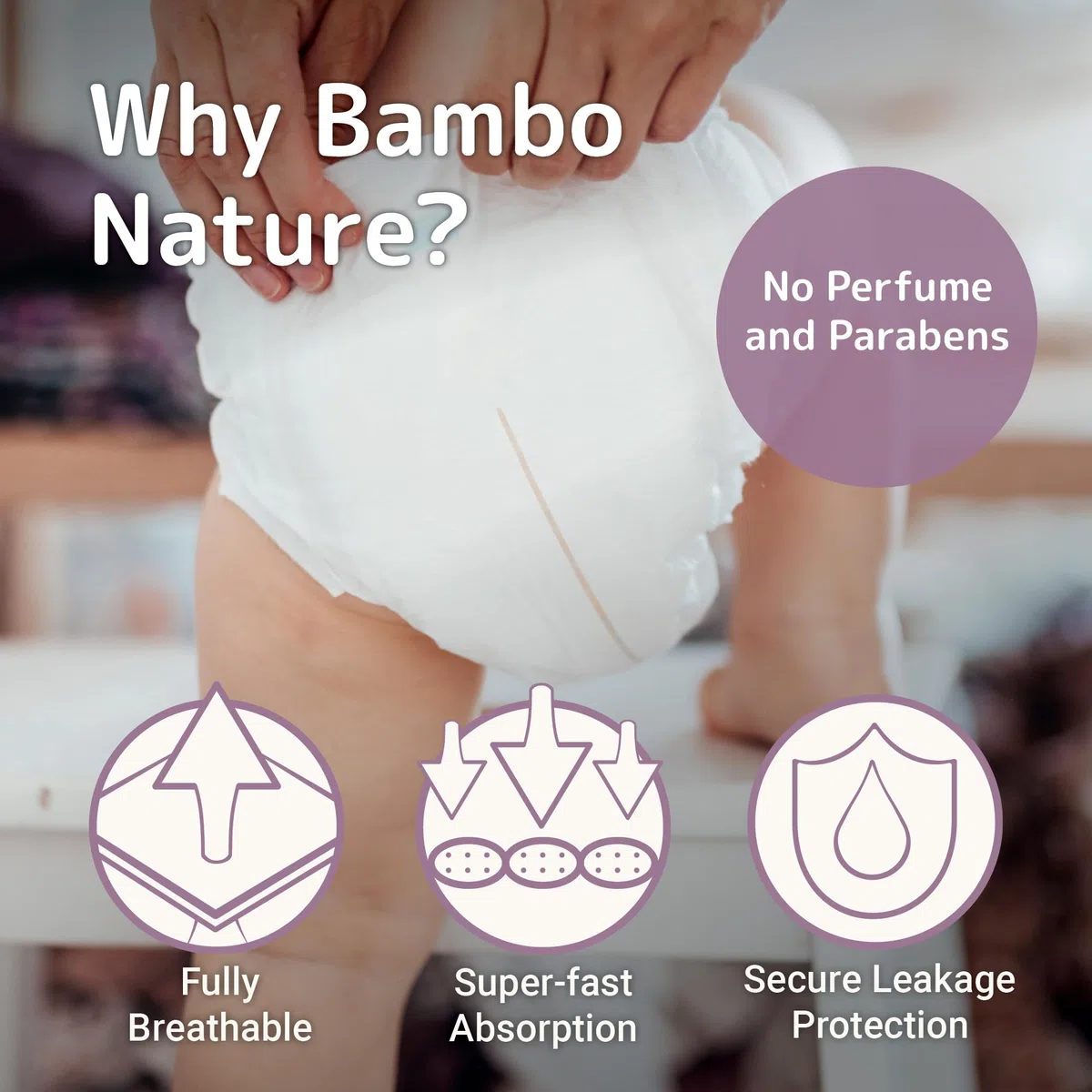 Bambo Nature Premium Eco-Friendly Baby Diapers (SIZES 1 TO 6 AVAILABLE), Size 4, 27 Count- Pack of 6