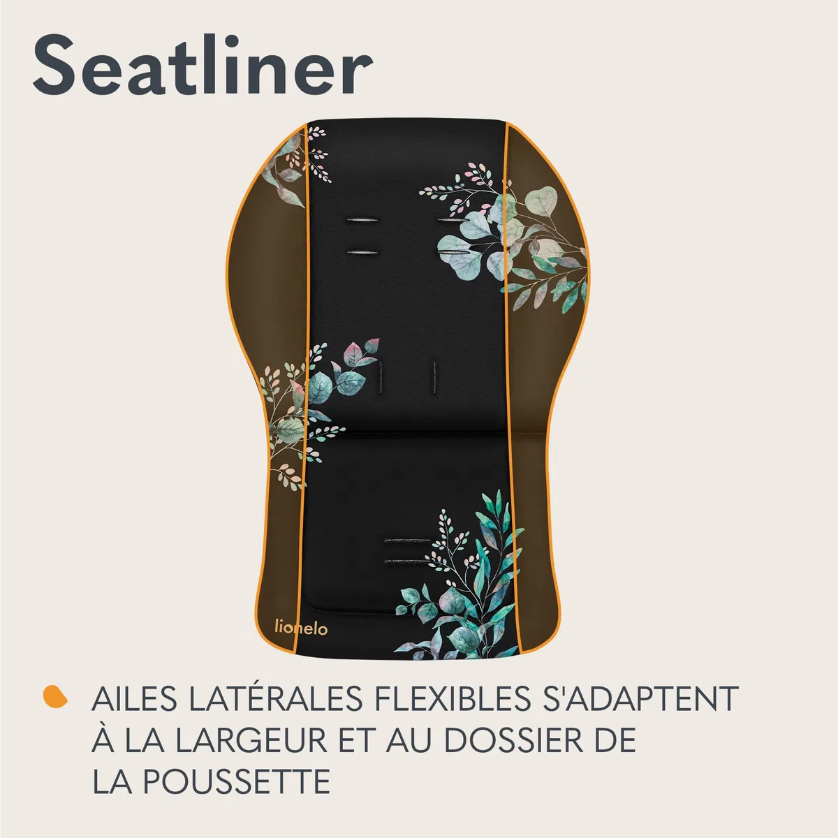LIONELO SEATLINER Matelas Universel pour Poussette, Tissu Imperméable Réversible, Compatible avec la Plupart des Poussettes, Insert Doux pour Poussette Bébé