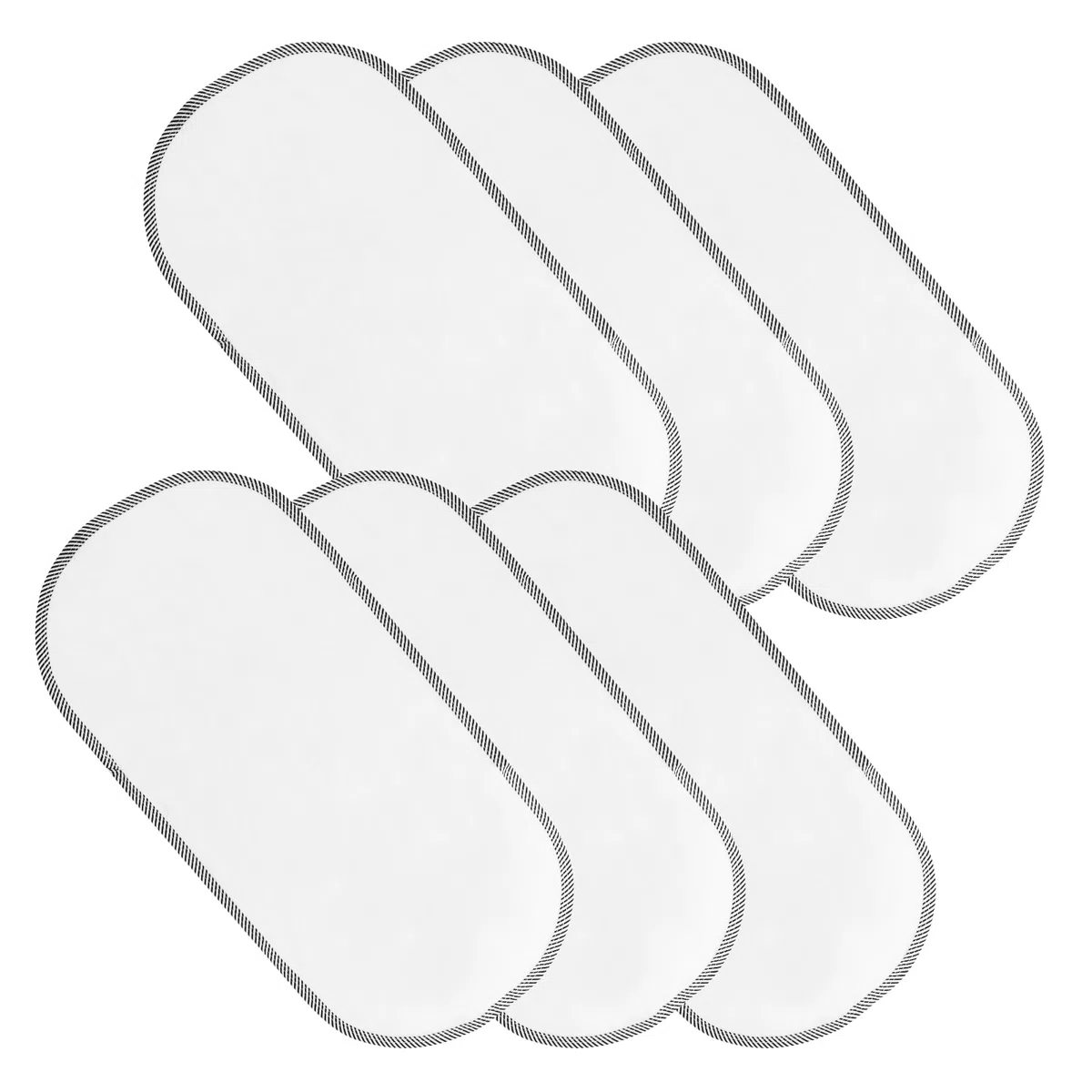 Lot de 6 matelas à langer portables pour couches de bébé, imperméables, réutilisables, doux et confortables, 30 x 60 cm