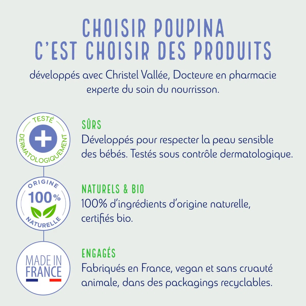 POUPINA Phytoplast Pâte à l’Eau Bio. Soin Bébé 100% Naturel - Prévention et Protection Rougeurs du Siège. Hypoallérgenique, Vegan, 65g