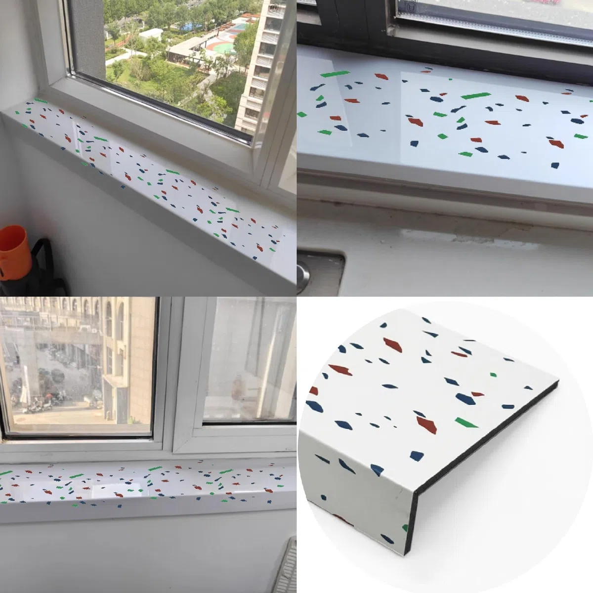 Protection de rebord de fenêtre en acrylique moderne et durable pour chambre à coucher/bureau (120 x 20 cm)