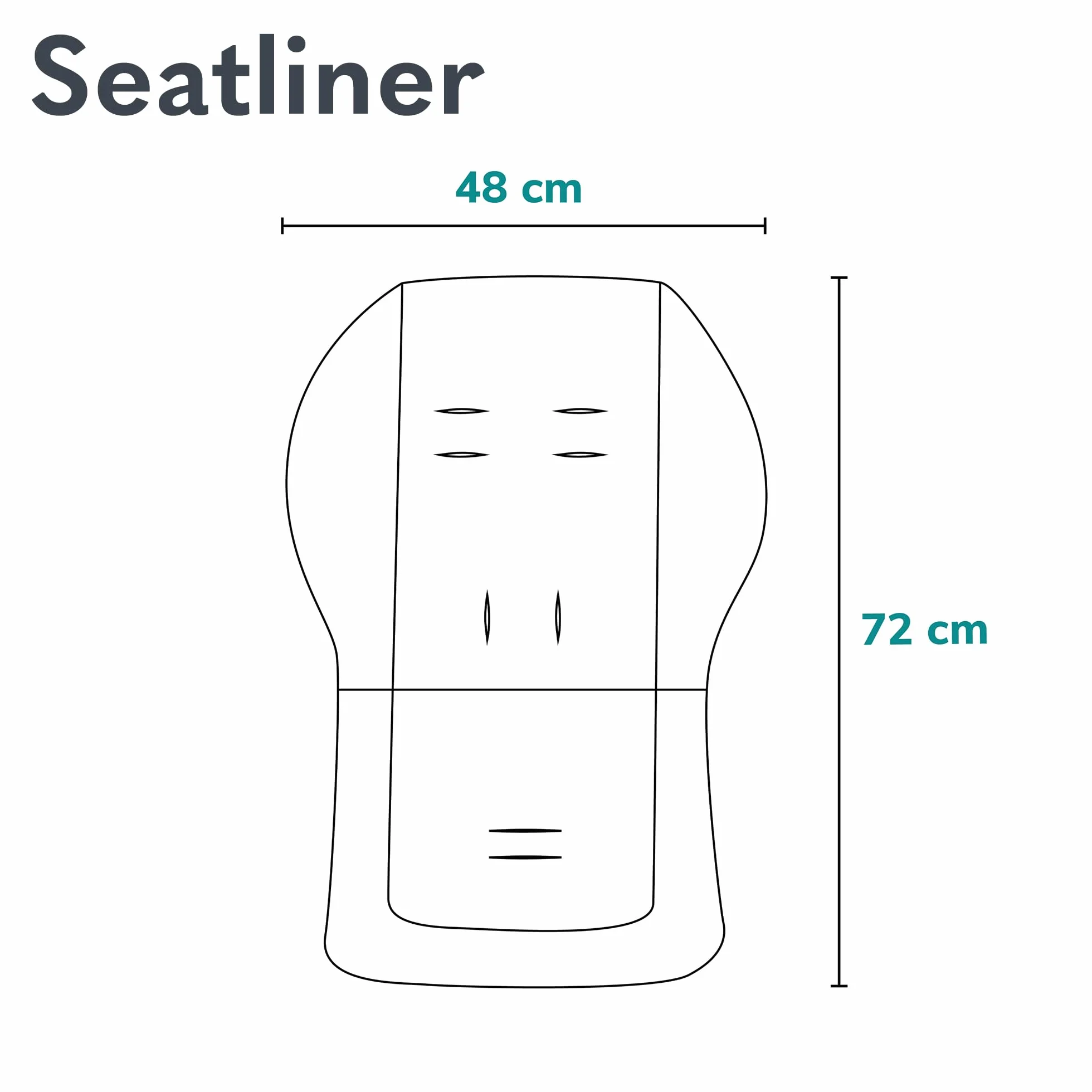 LIONELO SEATLINER Matelas Universel pour Poussette, Tissu Imperméable Réversible, Compatible avec la Plupart des Poussettes, Insert Doux pour Poussette Bébé