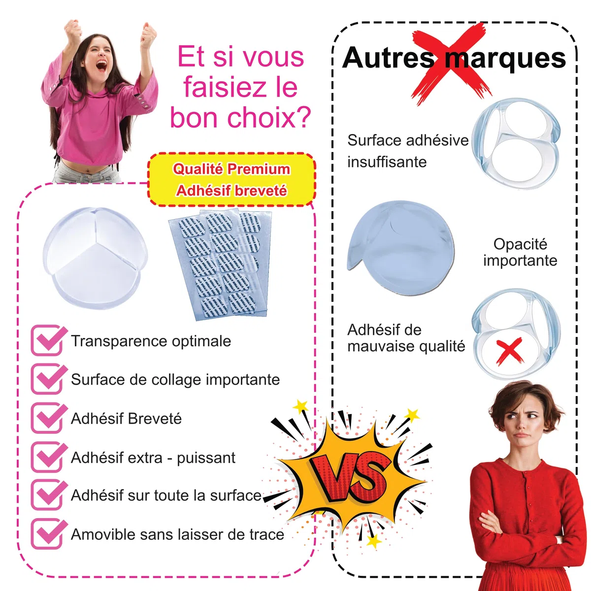 Pack SÉCURITÉ BÉBÉ Complet – Cache Prise Révolutionnaire sans Clef + Protège Angle Transparent | Anti-Choc & Anti-Électrocution | Bébéalis