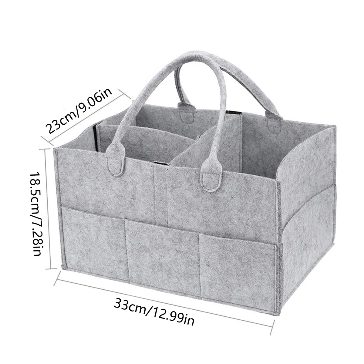 Organisateur de Couches pour Bébé en Feutre Panier de Rangement Portable de Luxe, Panier à Couches pour Lingettes -cadeau