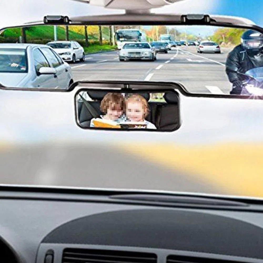 Rétroviseurs de voiture rotatifs 2 en 1 grand Angle sécurité Double rétroviseur enfant vue infantile miroir universel Verre Rétroviseur De Voiture
