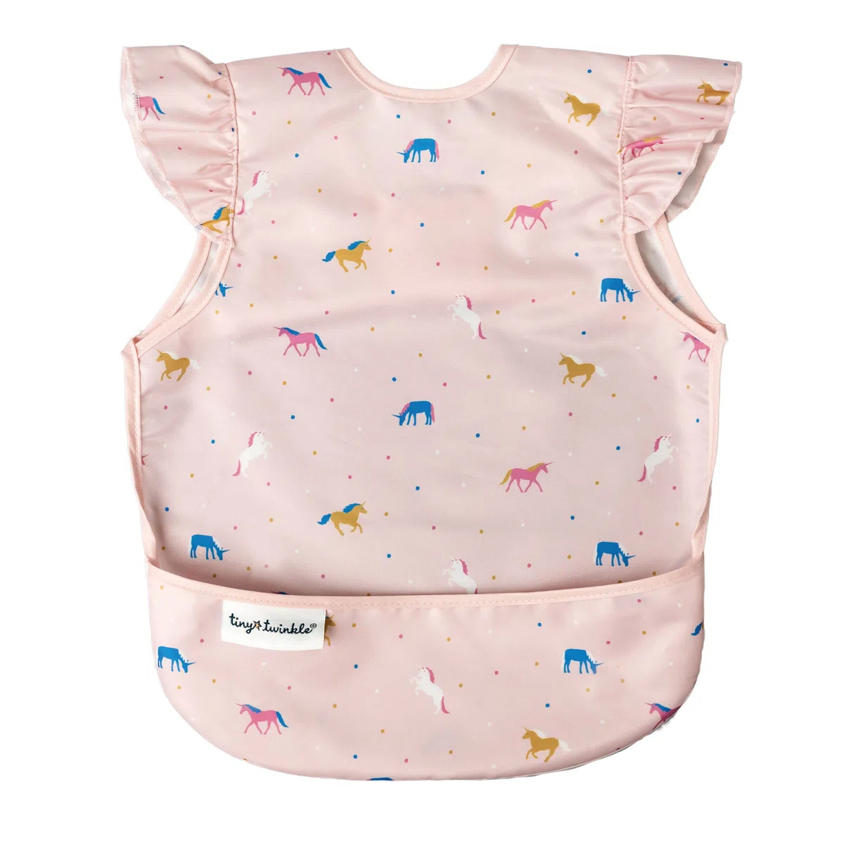 Tiny Twinkle Bavoirs Bébé Anti-Salissures – Tablier Étanche pour Diversification Menée par Bébé – 100% Polyester Recyclé, Bavoirs Tout-Petit Lavables en Machine
