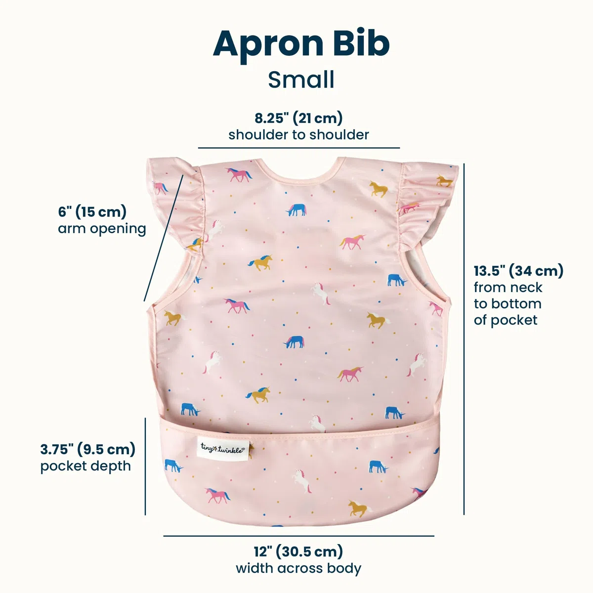 Tiny Twinkle Bavoirs Bébé Anti-Salissures – Tablier Étanche pour Diversification Menée par Bébé – 100% Polyester Recyclé, Bavoirs Tout-Petit Lavables en Machine