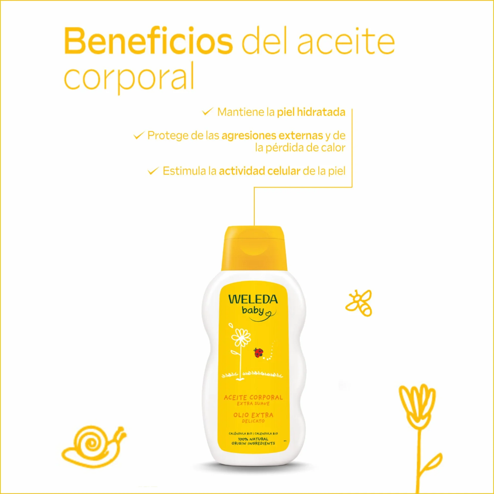 WELEDA Huile de Massage Douceur 200 ml Bio Vegan