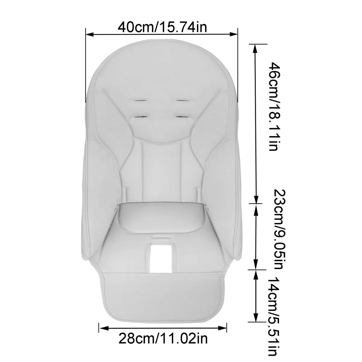Housse de chaise haute pour enfant, coussin de chaise haute pour enfant - Housse de rembourrage confortable en cuir PU pour siège d'alimentation | Siège rembourré de pour fils