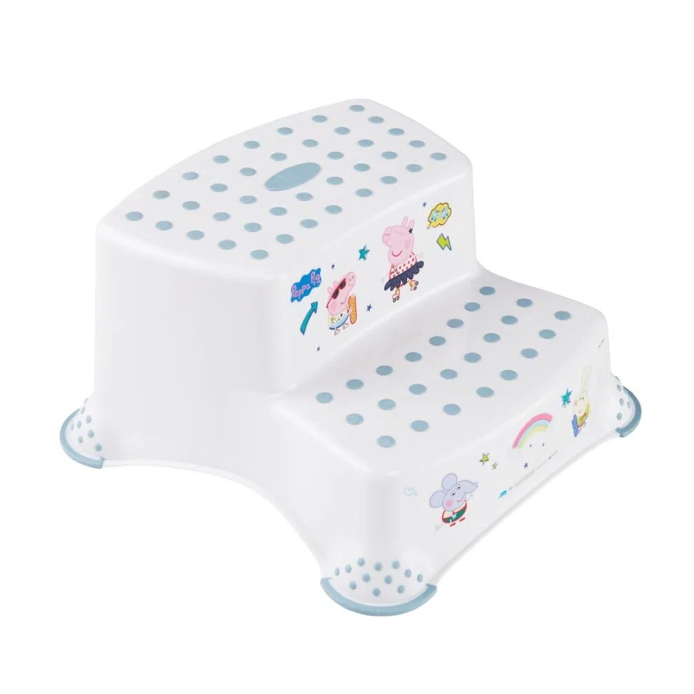 keeeper Peppa Pig Marchepied à 2 Marches, De 3 à 14 Ans, Antidérapant, Igor, Nordic White