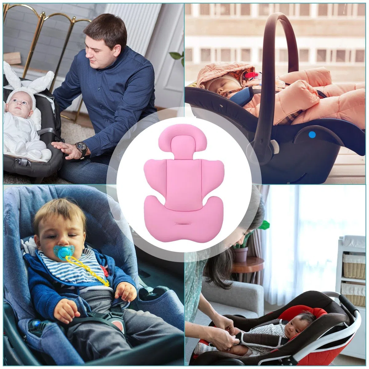 Coussin De Siège - Coussin Réducteur Poussette | Réducteur De Berceau roulant | Tapis Pour Siege Poussette Universelle | Support Voiture Bebe | Bébé Housse D’Été | Réducteur De Siège Auto Bébé