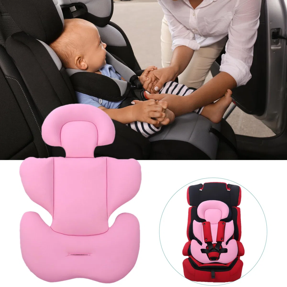 Coussin De Siège - Coussin Réducteur Poussette | Réducteur De Berceau roulant | Tapis Pour Siege Poussette Universelle | Support Voiture Bebe | Bébé Housse D’Été | Réducteur De Siège Auto Bébé