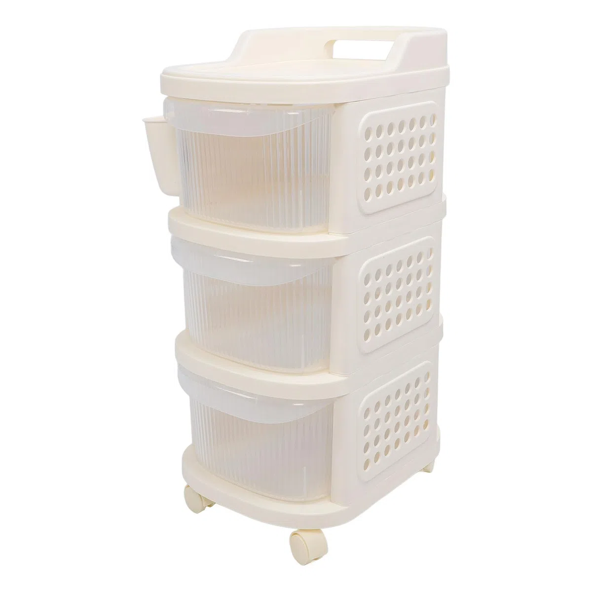Chariot de Table à Langer pour bébé, Grande capacité, Tiroir Mobile à 3 Couches, Organisateur de Rangement pour Les Essentiels du Nouveau-né