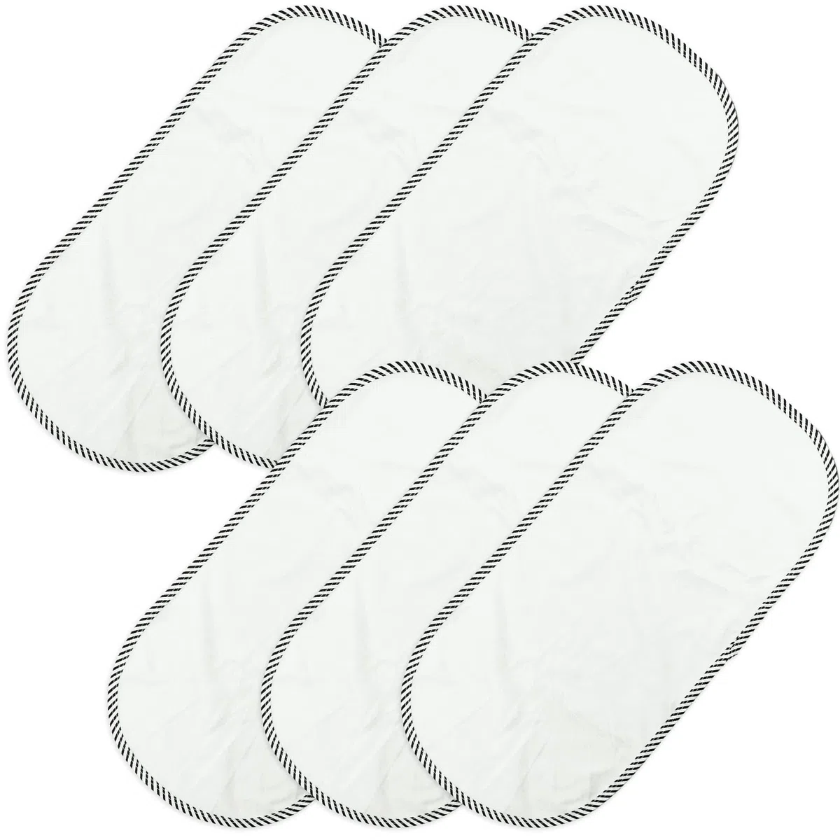 SZCXDKJ Lot de 6 matelas à langer portables en pur coton imperméable pour table à langer réutilisable en couche, doux et confortable, 30 x 60 cm