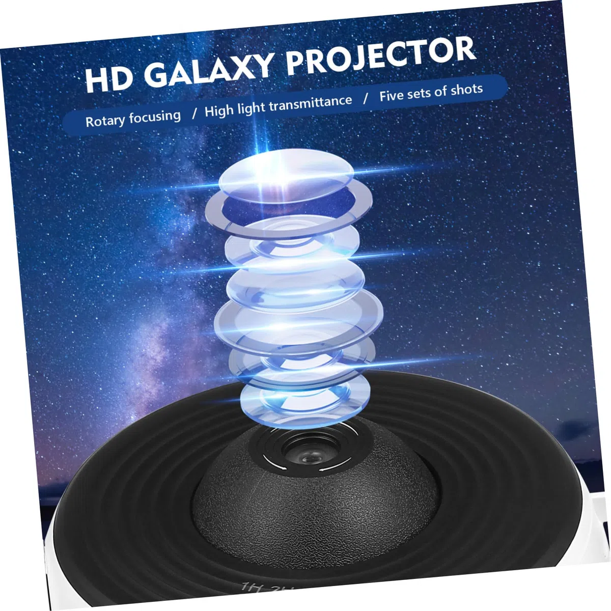 SHINEOFI Projecteur Espace Galaxie Blanc 1 Set, ABS Pc, 12 Films