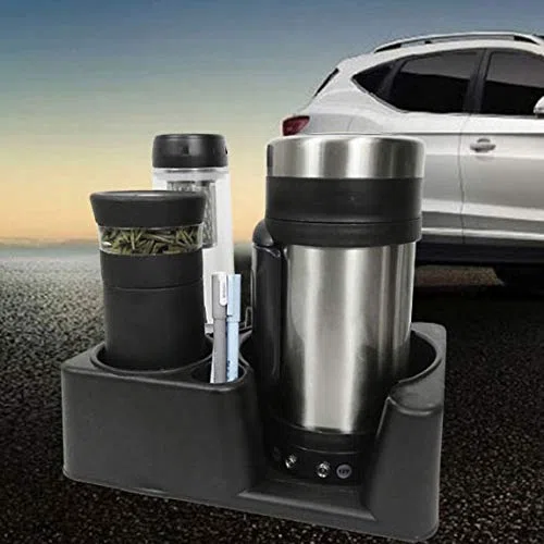 Porte-gobelet de Voiture Noir, Porte-gobelet de Voiture Portable Noir en Plastique, Porte-gobelet d'eau créatif