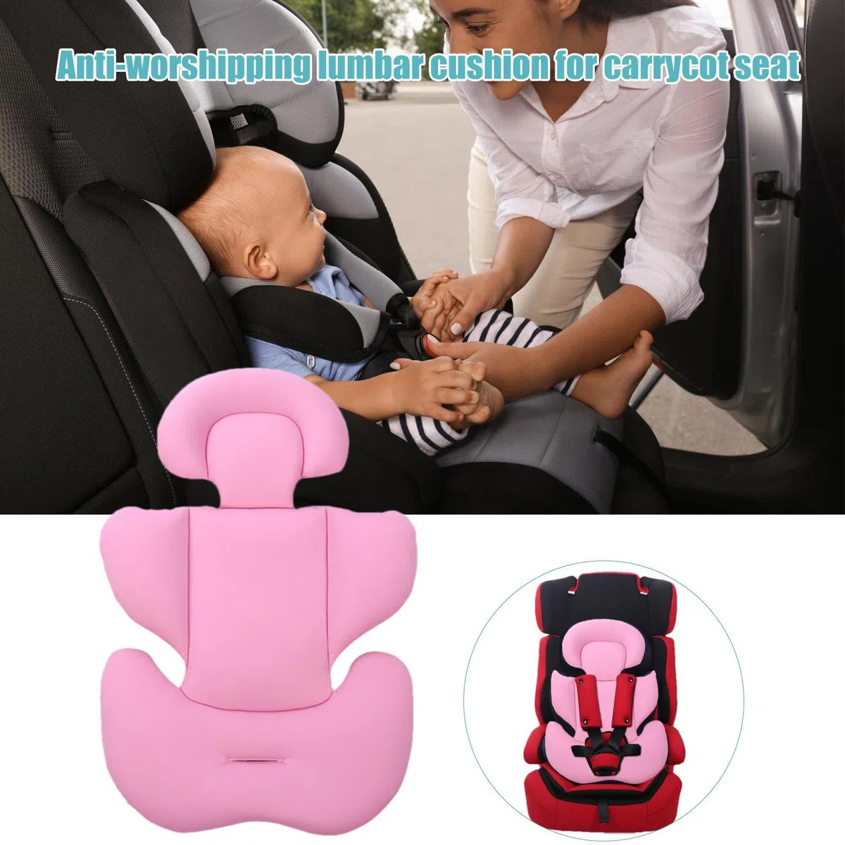 Coussin De Siège - Coussin Réducteur Poussette | Réducteur De Berceau roulant | Tapis Pour Siege Poussette Universelle | Support Voiture Bebe | Bébé Housse D’Été | Réducteur De Siège Auto Bébé